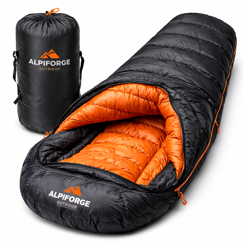 Alpiforge Ultra Compact Sleeping Bag (All-Season, Packable)